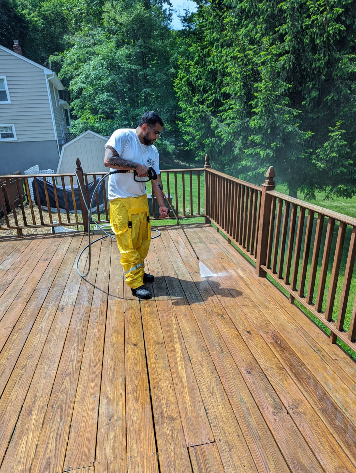 Painting team at work